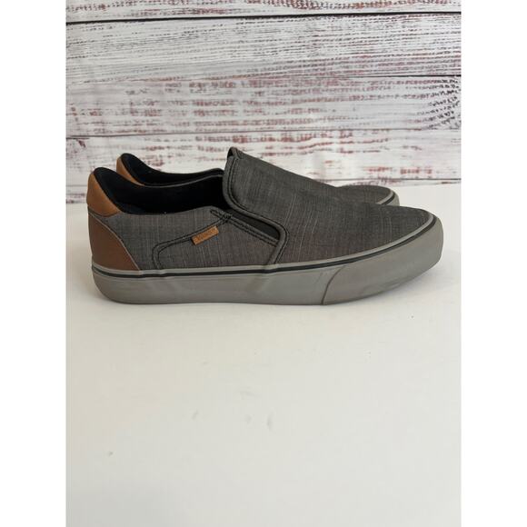 Vans Asher Deluxe DX SlipOn Sneakers grey walnut brown textile Size 10 1/2 main image 4